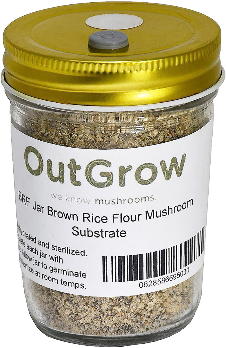 Sterilized BRF and Vermiculite Mushroom Substrate Half Pint Jar