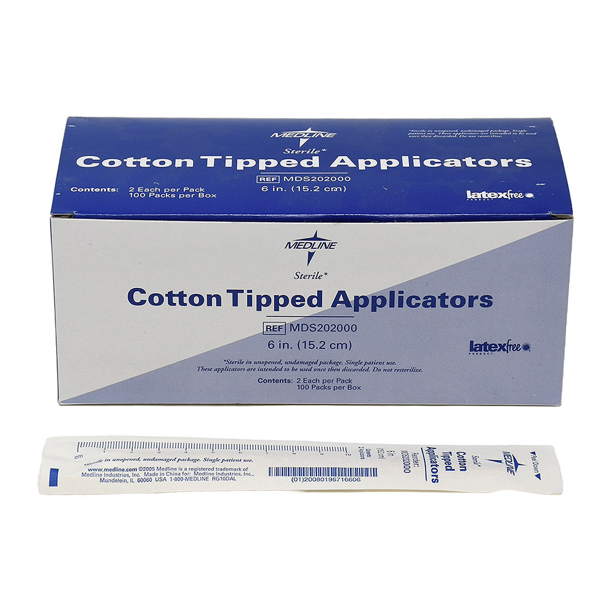 Box of 200 Sterile Cotton Tipped Applicators