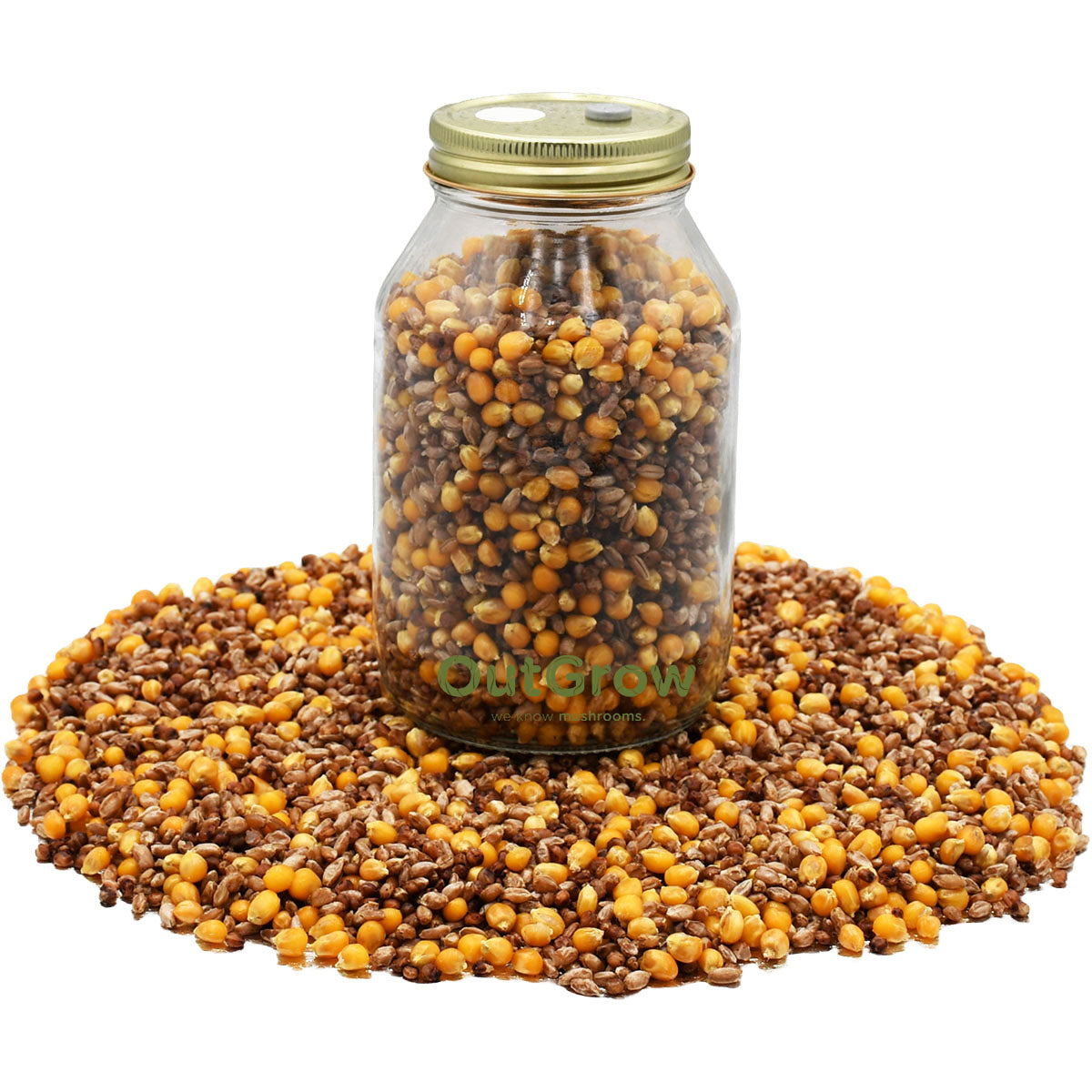 mega mix sterilized grain jar