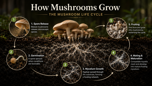 Step-by-Step Breakdown of Mushroom Growth