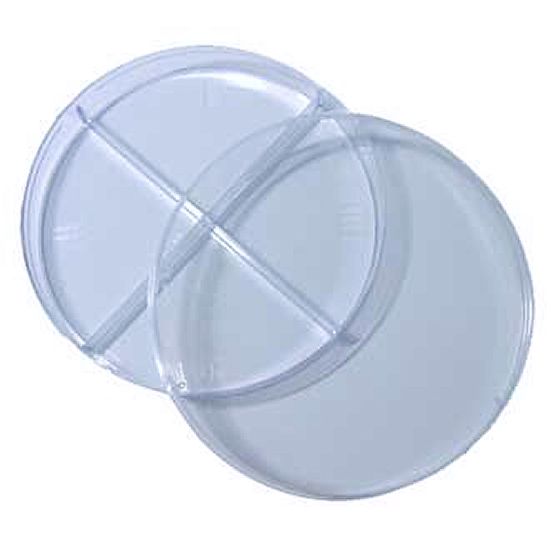 Four-Compartment Petri 100 x 15mm Petri Dishes
